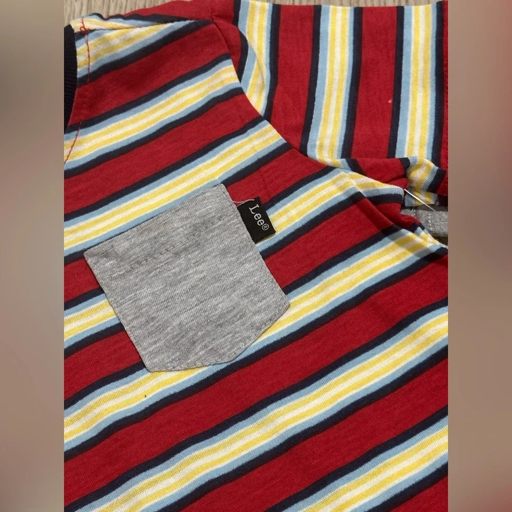 Lee. NWT. 3-Piece Play Outfit in Gray, Navy & Red-Striped.